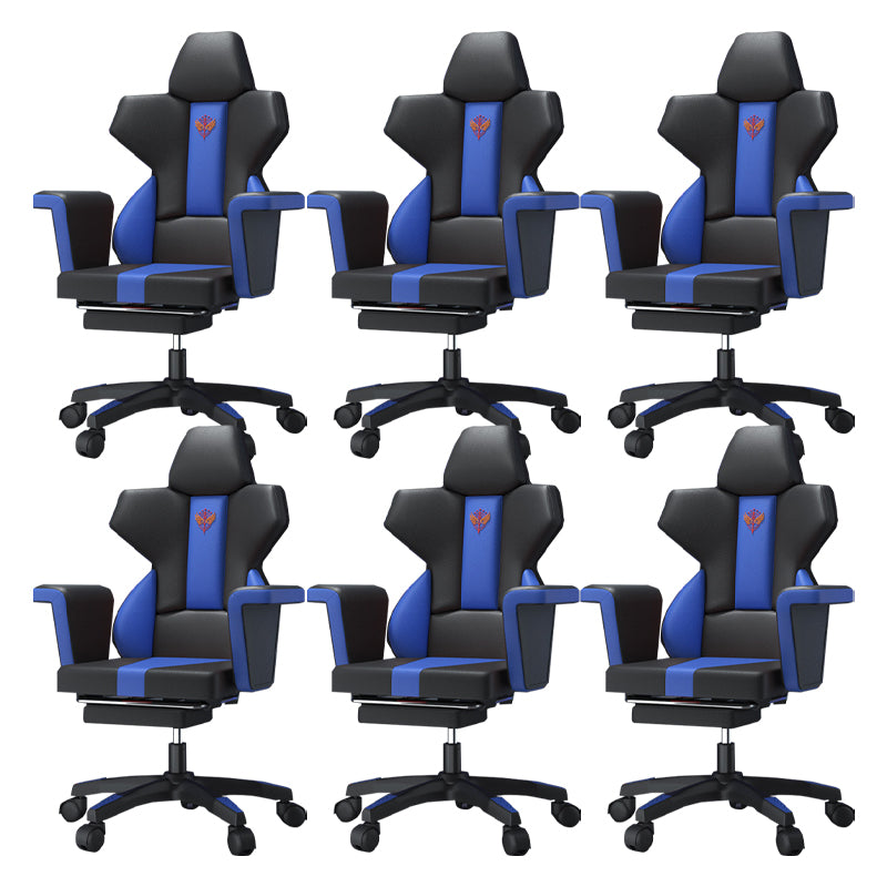 Modern Fixed Arm Desk Computer Chair High-Back Chair with Wheels