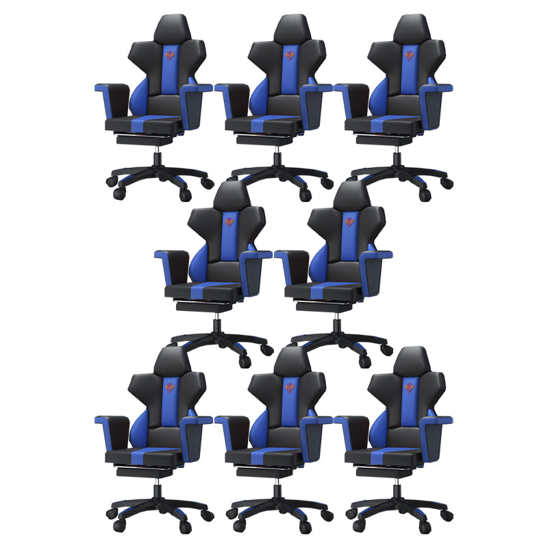 Modern Fixed Arm Desk Computer Chair High-Back Chair with Wheels