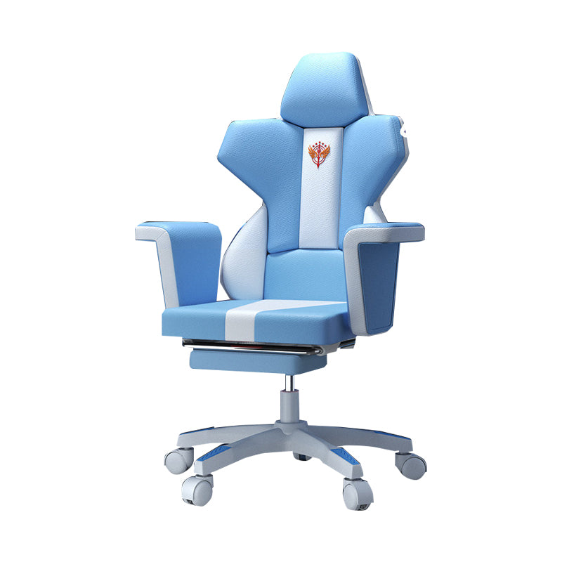 Modern Fixed Arm Desk Computer Chair High-Back Chair with Wheels
