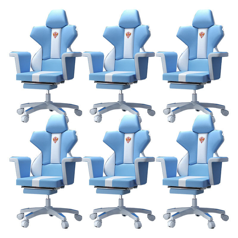 Modern Fixed Arm Desk Computer Chair High-Back Chair with Wheels