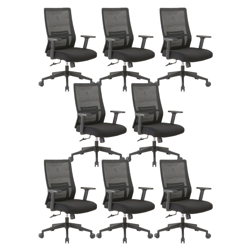 Modern Mesh Computer Chair Mid Back Chair with Wheels No Distressing