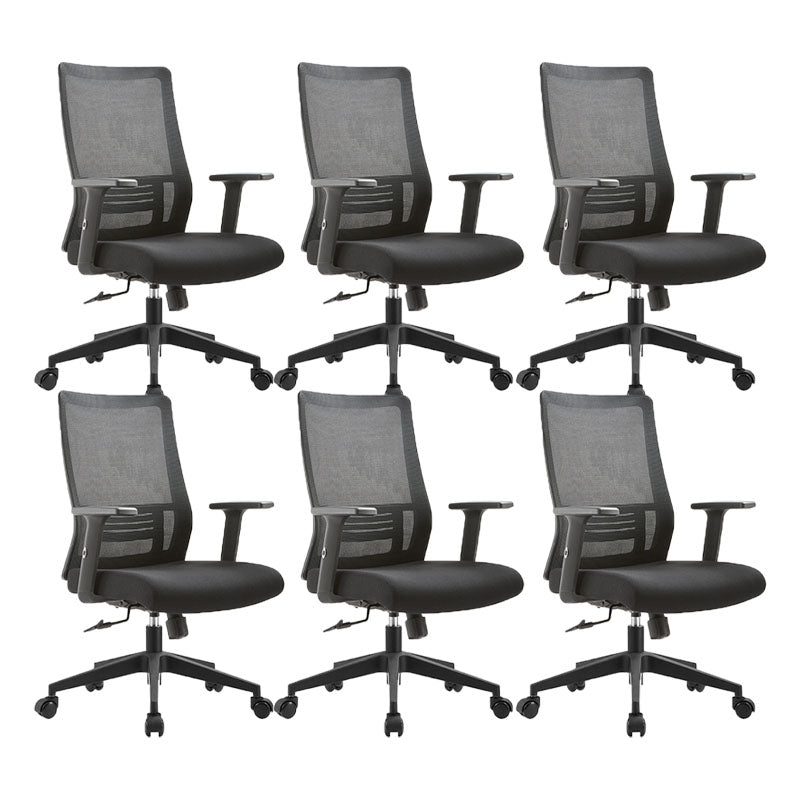 Modern Mesh Computer Chair Mid Back Chair with Wheels No Distressing