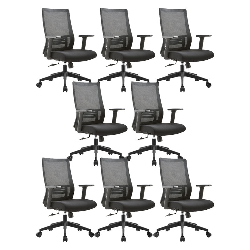 Modern Mesh Computer Chair Mid Back Chair with Wheels No Distressing