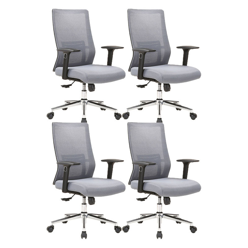 Modern Mesh Computer Chair Mid Back Chair with Wheels No Distressing