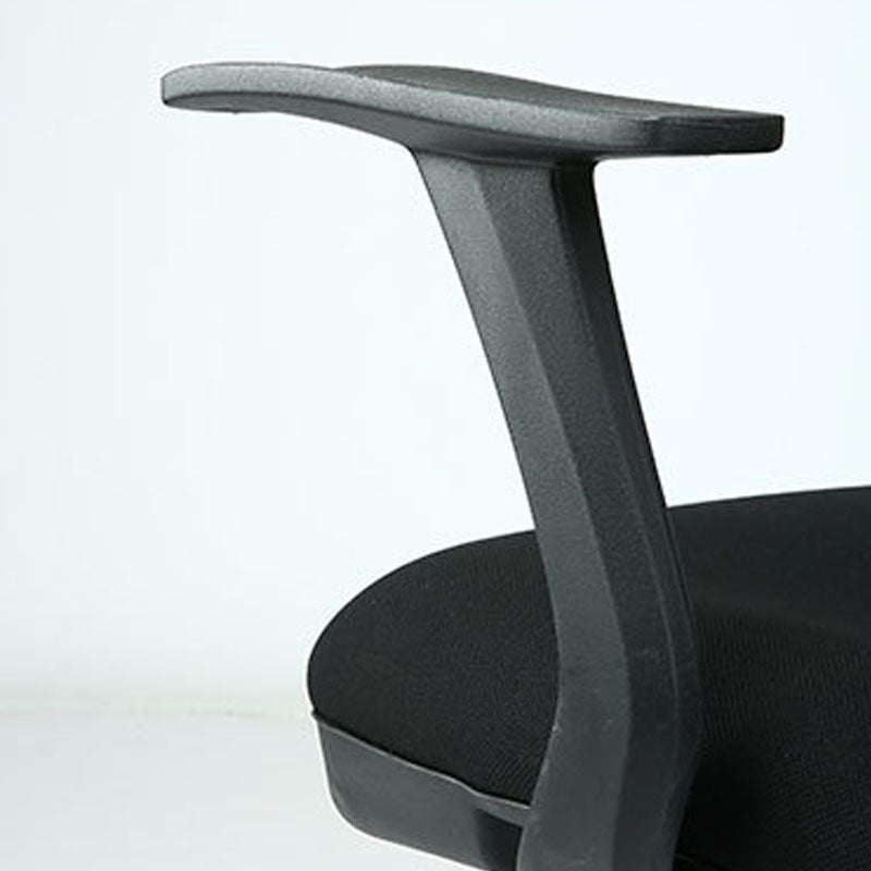 Contemporary Mesh Computer Chair Mid-Back Desk Chair with Wheels in Gray