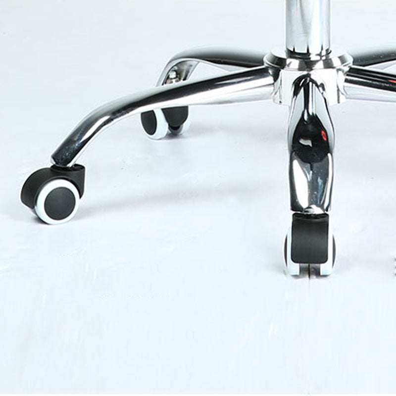 Contemporary Mesh Computer Chair Mid-Back Desk Chair with Wheels in Gray