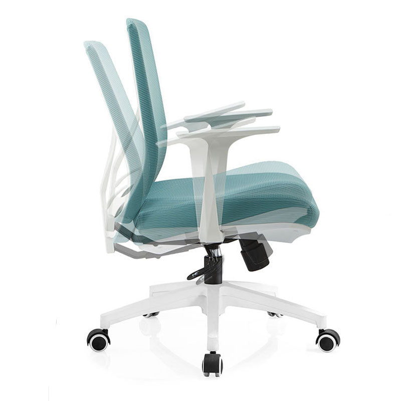 Modern Desk Chair Mesh Computer Chair Mid-Back Chair with Wheels