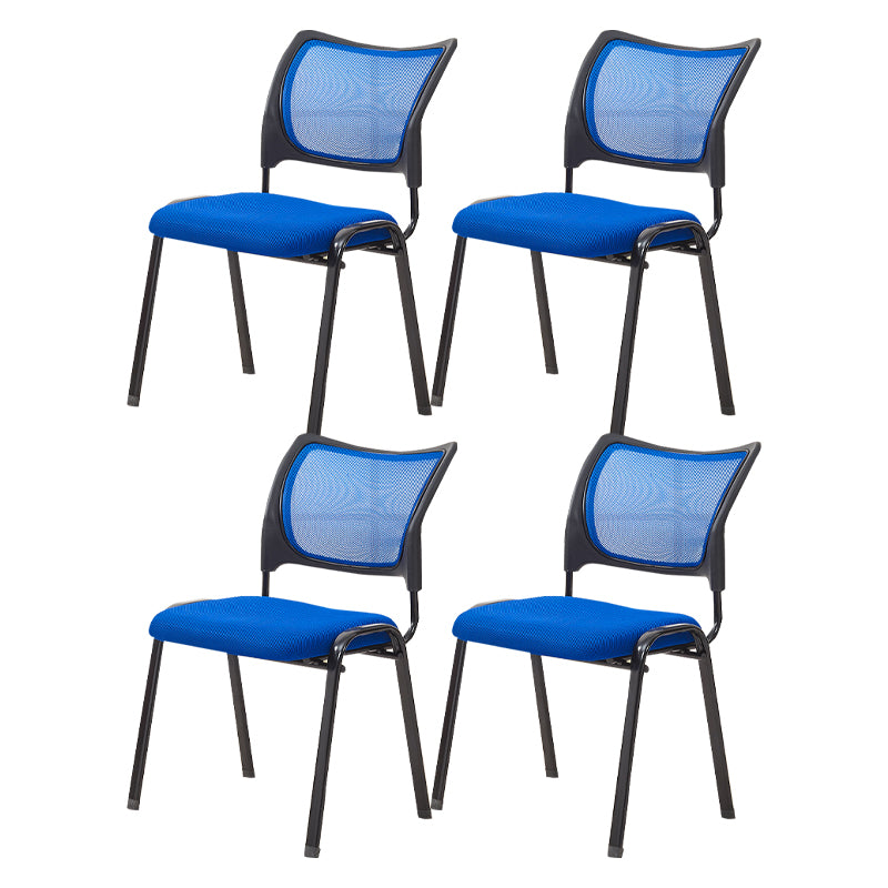 Mesh Desk Chair Low Back No Wheels Fixed Arms Conference Chair