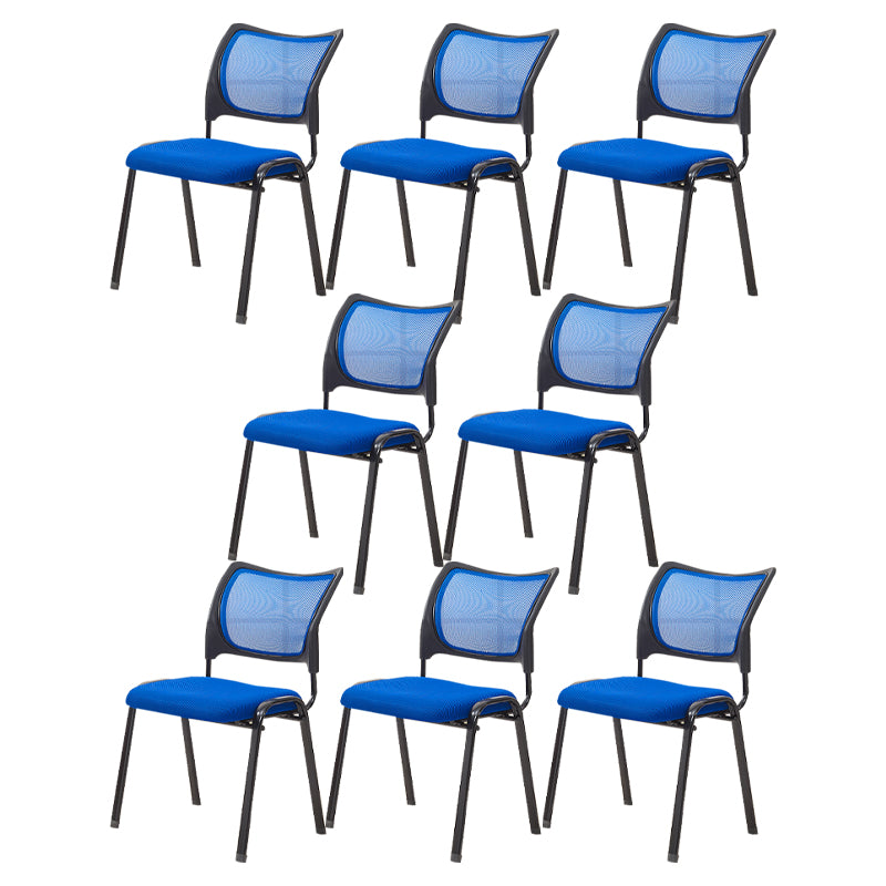 Mesh Desk Chair Low Back No Wheels Fixed Arms Conference Chair