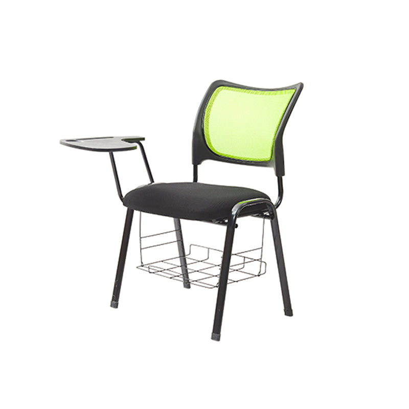 Mesh Desk Chair Low Back No Wheels Fixed Arms Conference Chair