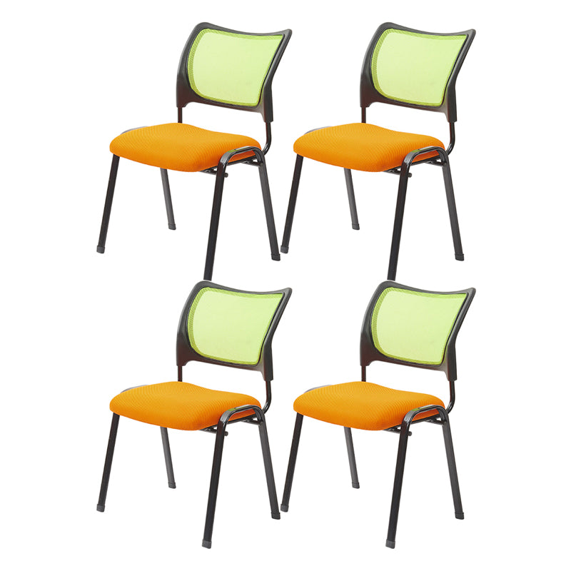 Mesh Desk Chair Low Back No Wheels Fixed Arms Conference Chair