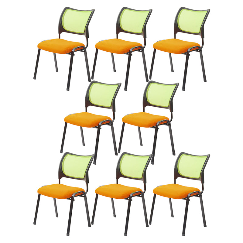 Mesh Desk Chair Low Back No Wheels Fixed Arms Conference Chair