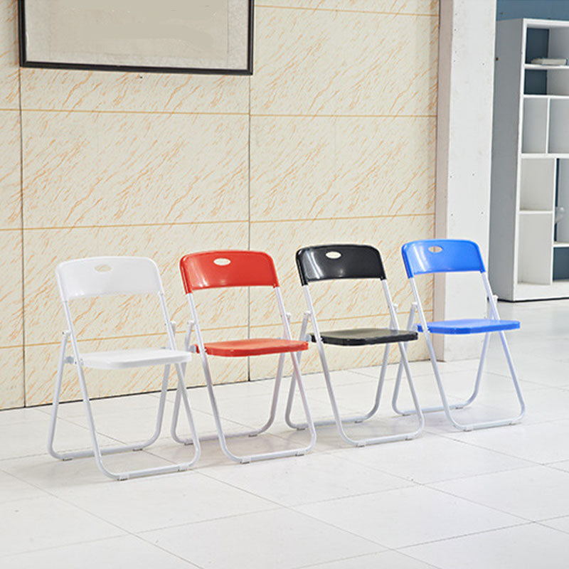 Modern Steel Task Chair Plastic Armless Upholstered Office Chair