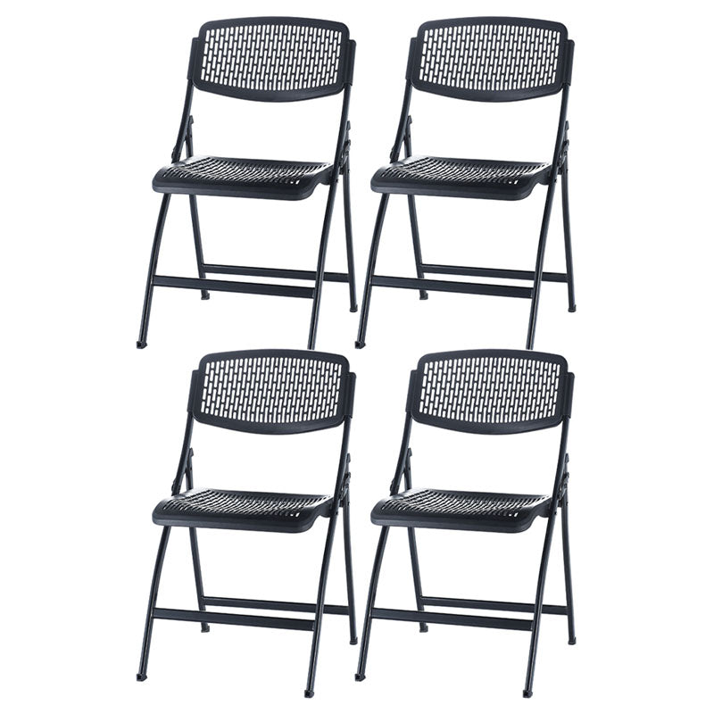 Plastic Modern Office Chair Armless Upholstered Conference Chair