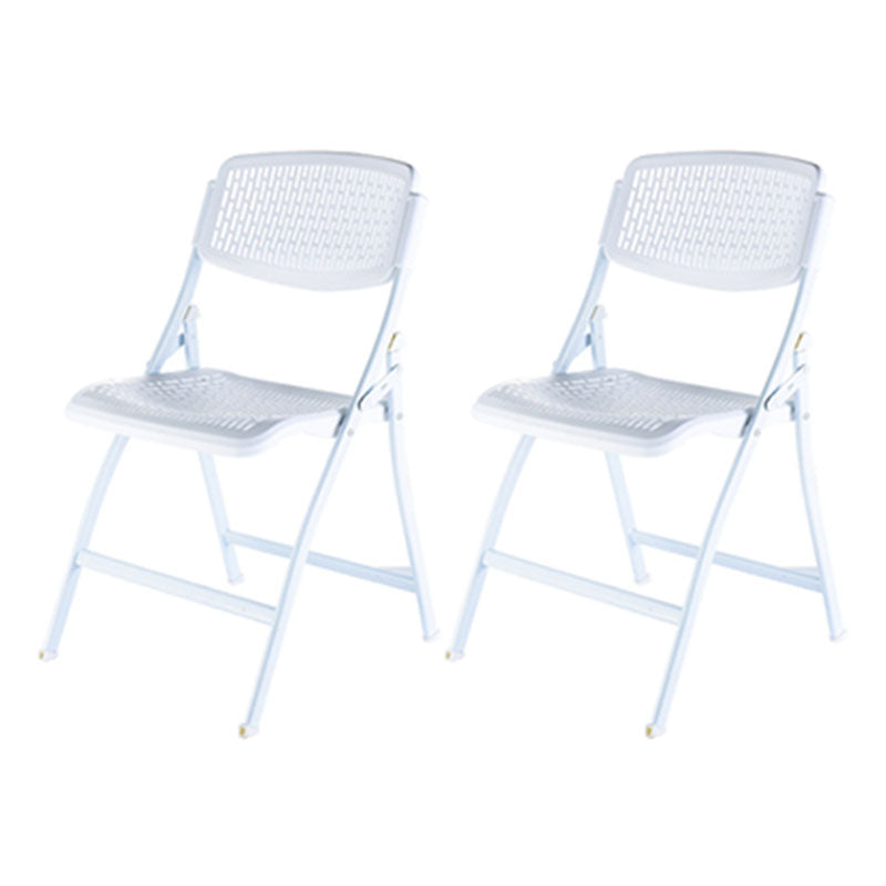 Plastic Modern Office Chair Armless Upholstered Conference Chair