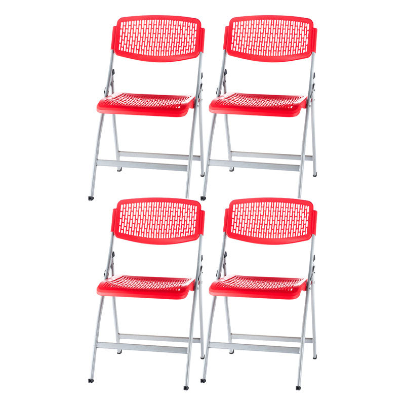 Plastic Modern Office Chair Armless Upholstered Conference Chair