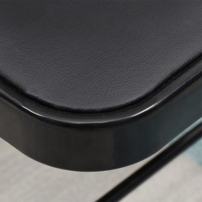 Modern Leather Management Desk Chair Armless Upholstered Office Chair