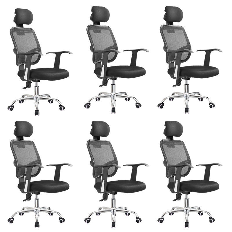 Modern Swivel Wheels Desk Chair Fixed Arms Tilt Mechanism Office Chair