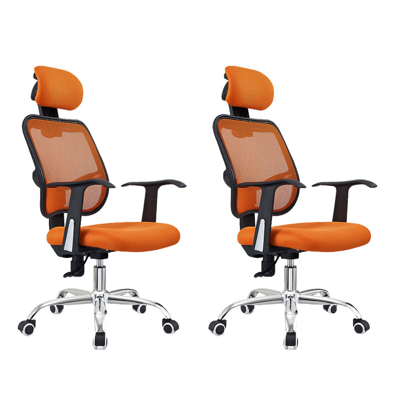 Modern Swivel Wheels Desk Chair Fixed Arms Tilt Mechanism Office Chair