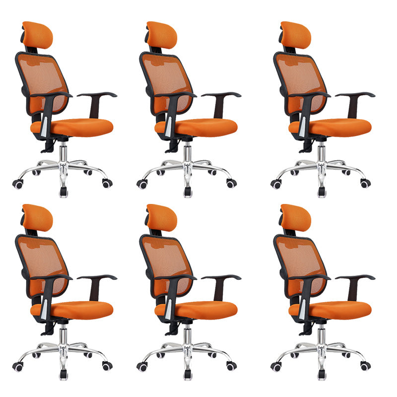 Modern Swivel Wheels Desk Chair Fixed Arms Tilt Mechanism Office Chair