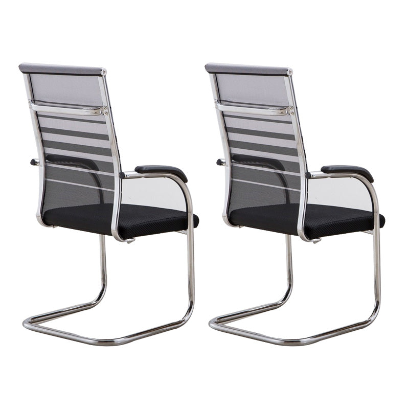 Contemporary PU Computer Chair Black Back Office Star Desk Chair