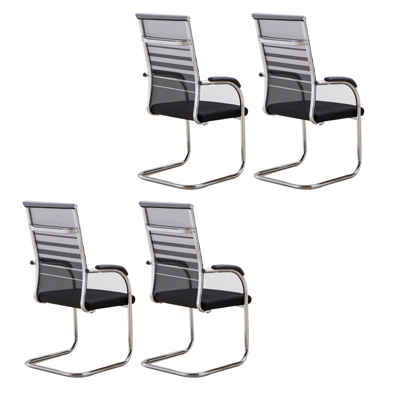 Contemporary PU Computer Chair Black Back Office Star Desk Chair