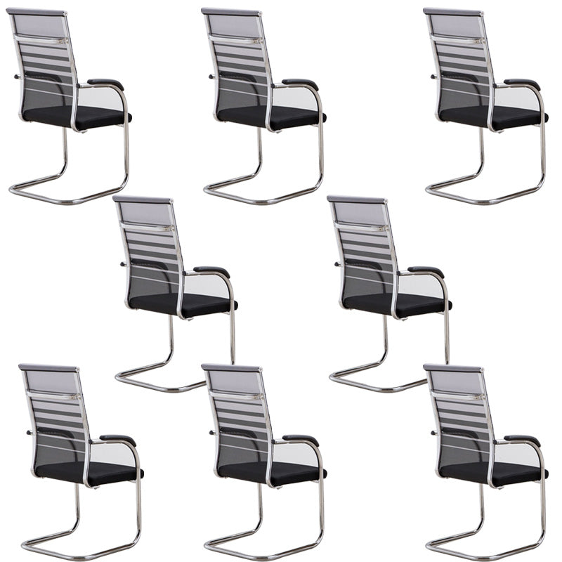 Contemporary PU Computer Chair Black Back Office Star Desk Chair