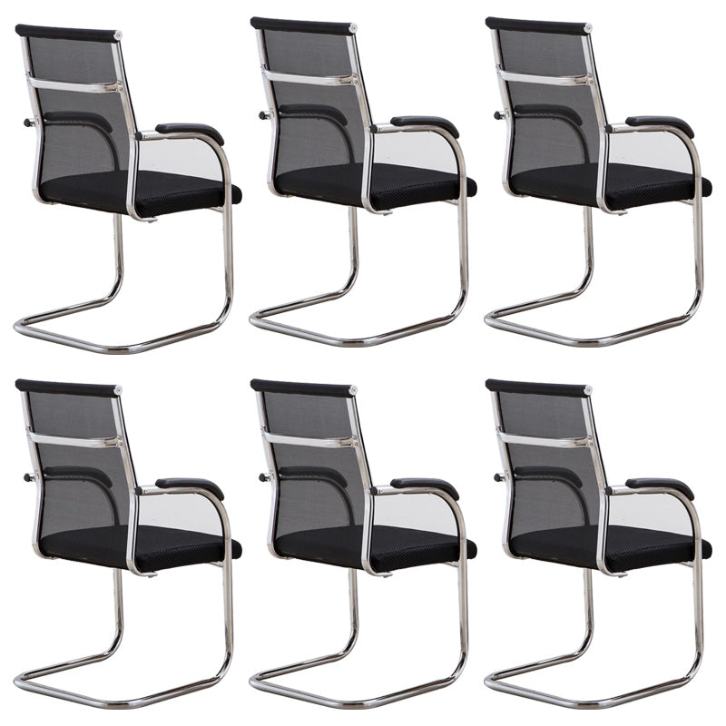 Contemporary PU Computer Chair Black Back Office Star Desk Chair