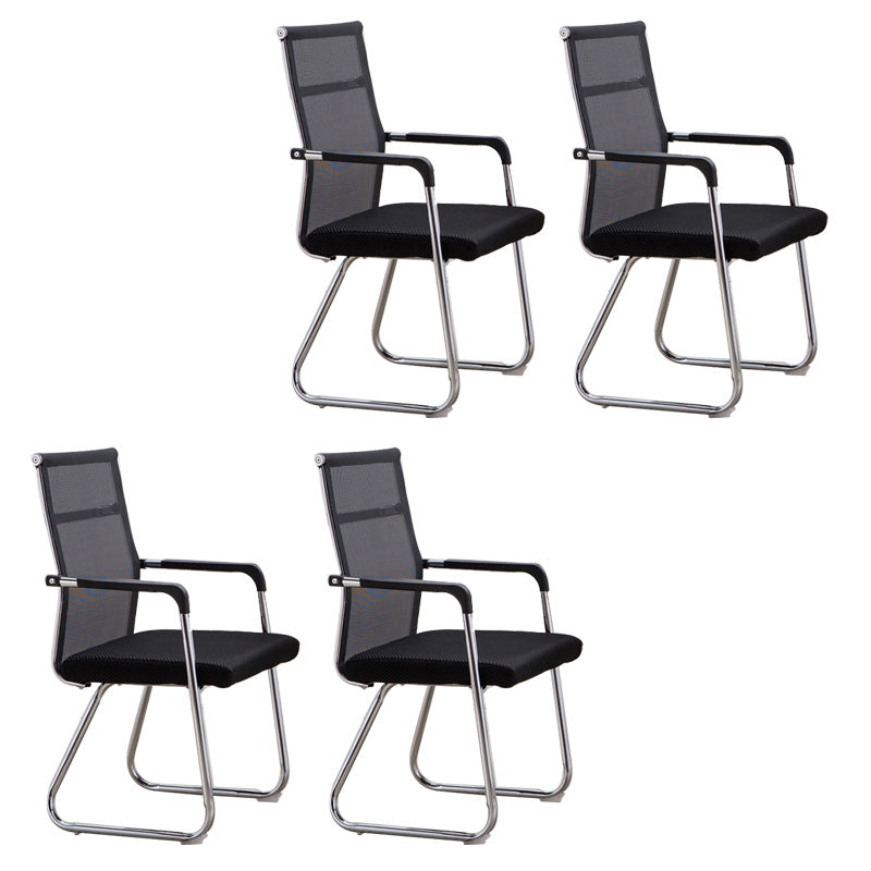 Contemporary PU Computer Chair Black Back Office Star Desk Chair