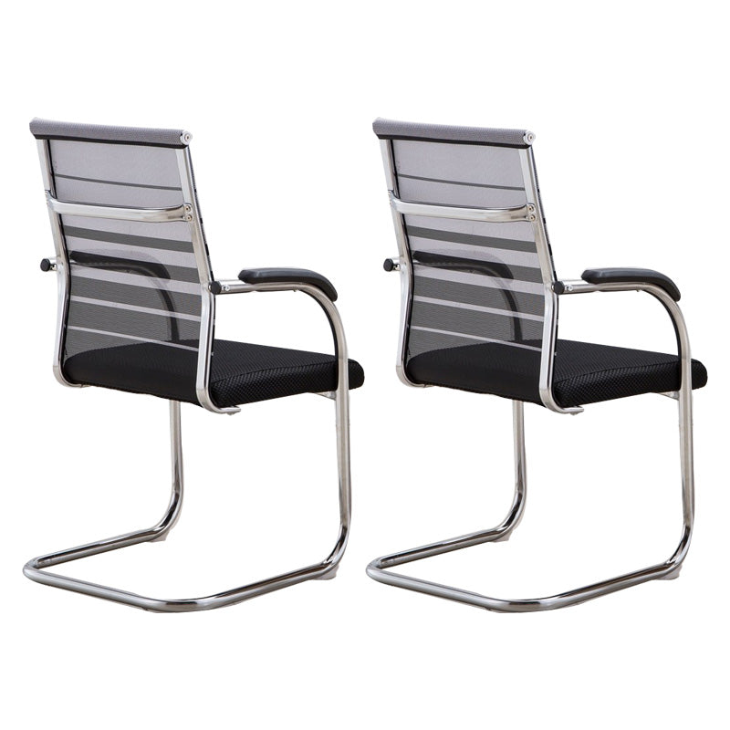 Contemporary PU Computer Chair Black Back Office Star Desk Chair