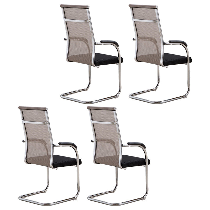 Contemporary PU Computer Chair Black Back Office Star Desk Chair