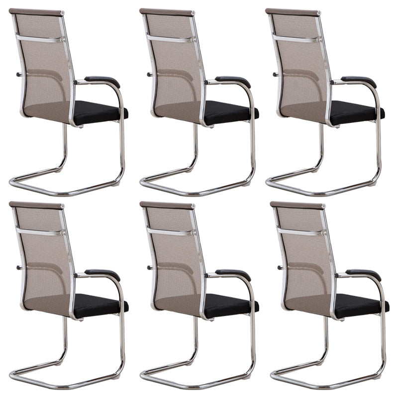 Contemporary PU Computer Chair Black Back Office Star Desk Chair