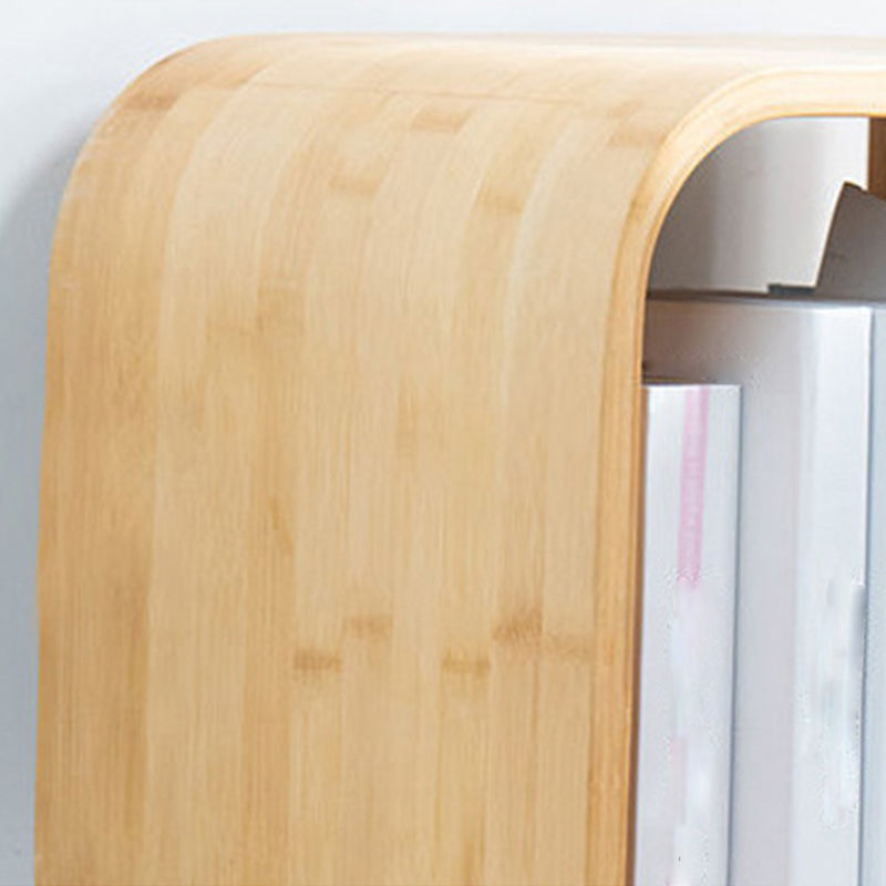 Geometry Bamboo Bookshelf Modern Style Bookcase for Home Office 22" W X 9" D
