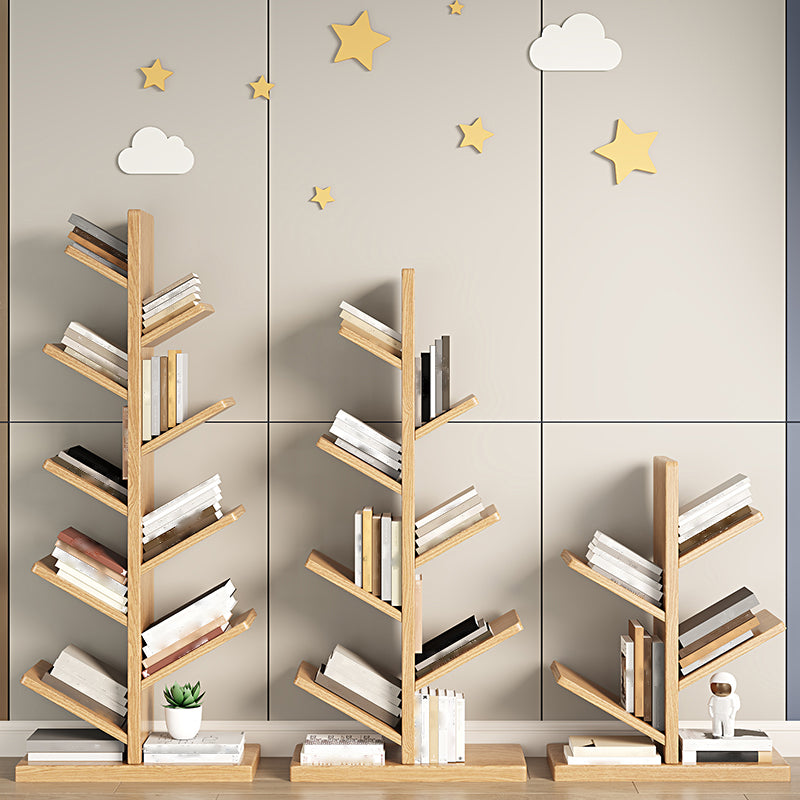 Geometry Rubberwood Bookshelf Modern Bedroom Bookcase with Shelf 22" W X 12" D