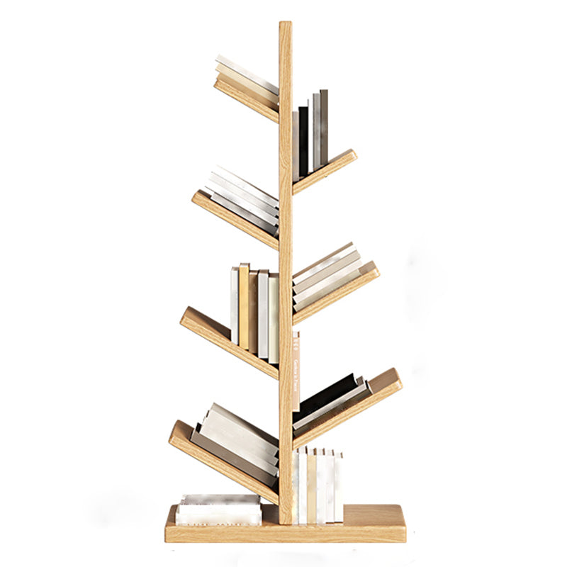 Geometry Rubberwood Bookshelf Modern Bedroom Bookcase with Shelf 22" W X 12" D