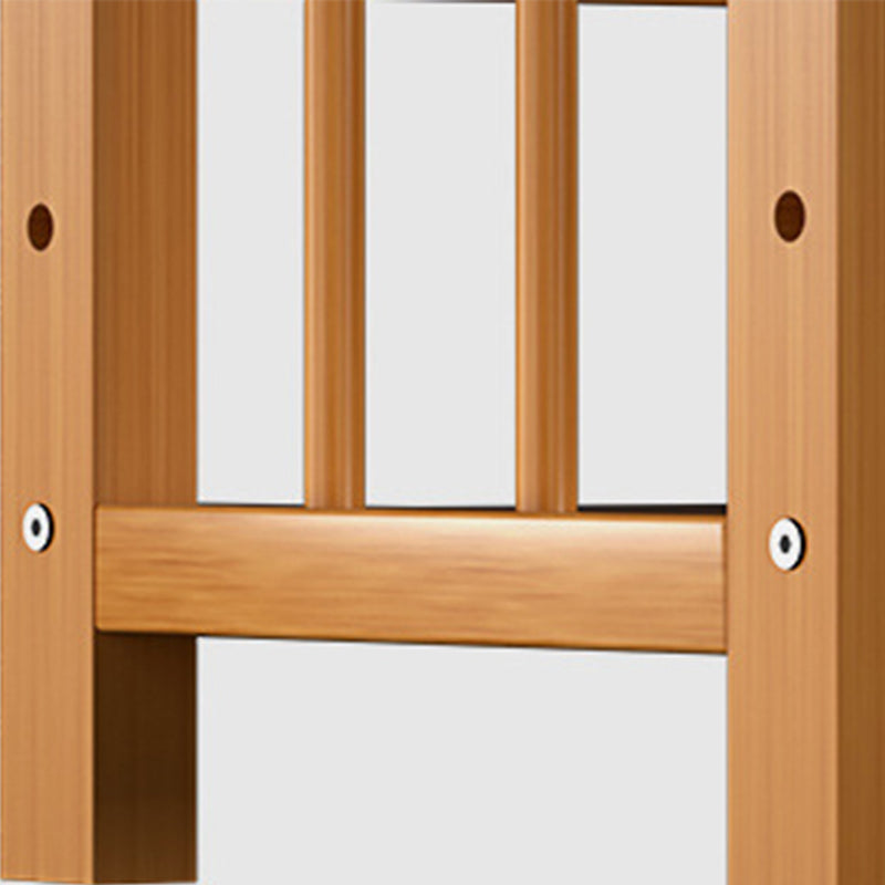 10" D Geometry Bamboo Bookshelf Modern Style Bookcase for Bedroom