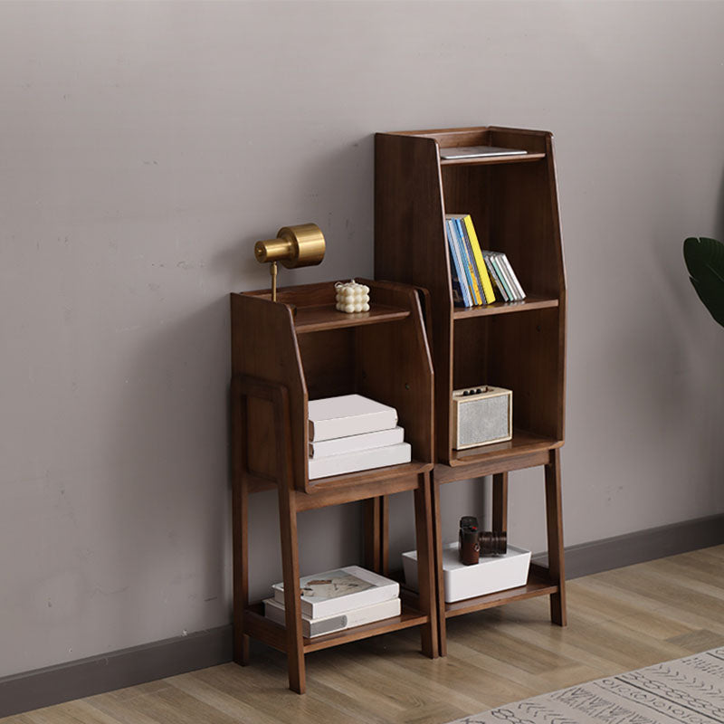 Geometry Wooden Bookshelf Modern Style Bookcase for Bedroom , 15" W X 11" D