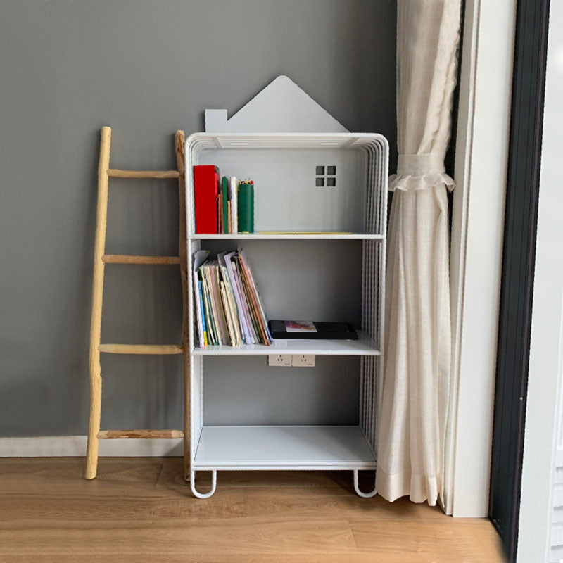 Geometry Metal Bookshelf Modern Open Storage Bookcase , 24" W / 11" D