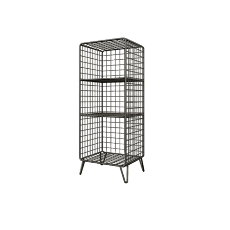 12" D Metal Frame Bookshelf Modern Closed Storage Bookcase for Bedroom