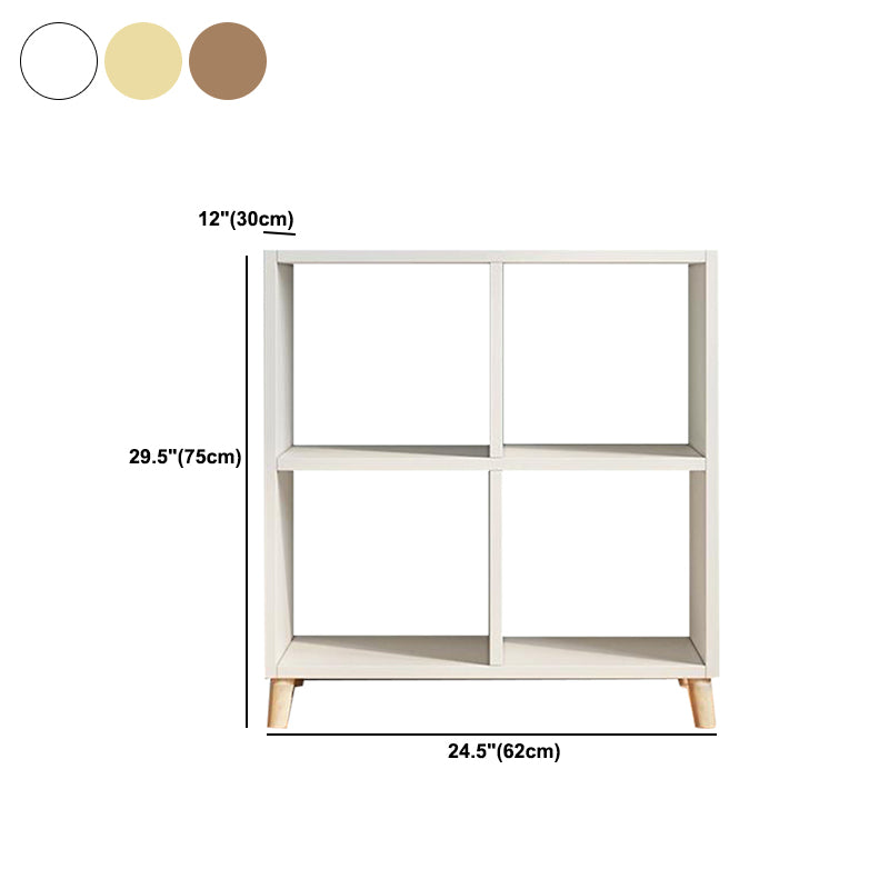 Matter Finish Cube Bookcase Contemporary Wooden Shelf Bookcase