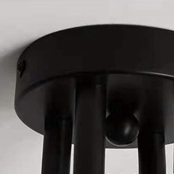 Industrial Retro Semi Flush Mount Sputnik Ceiling Light for Interior Spaces