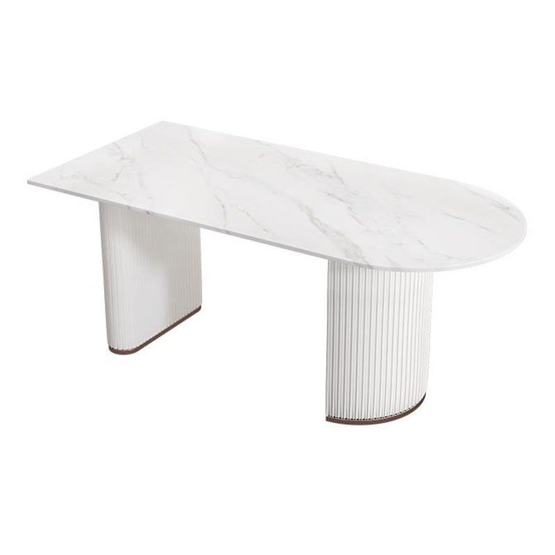 Sintered Stone Dining Table White Traditional Luxury Dining Table