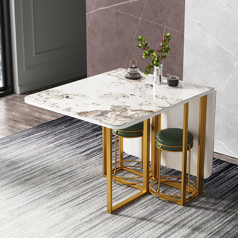 Rectangle Table Simplicity Style Stone Folding Furniture,59"L x 31.5"W x 28.7"H