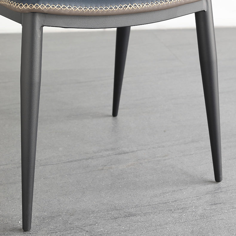 Modern Leather Home Side Chair Matte Finish Wingback Dining Chair