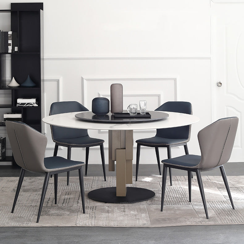 Modern Leather Home Side Chair Matte Finish Wingback Dining Chair