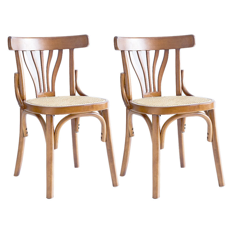 Armless Dining Side Chair Solid Wood Scandinavian Kitchen Dining Room Chair