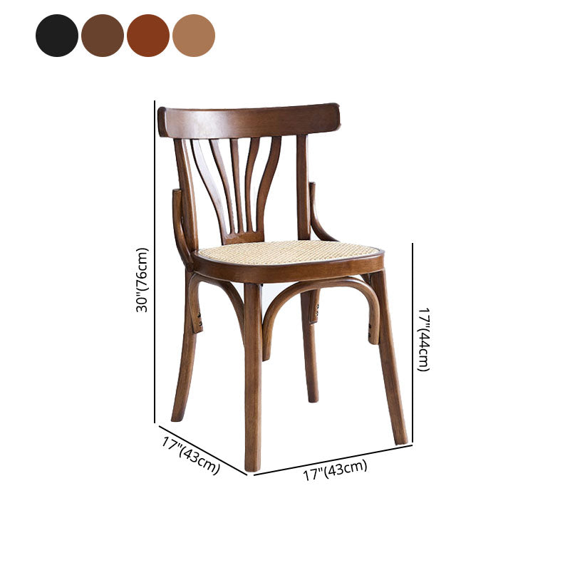 Armless Dining Side Chair Solid Wood Scandinavian Kitchen Dining Room Chair