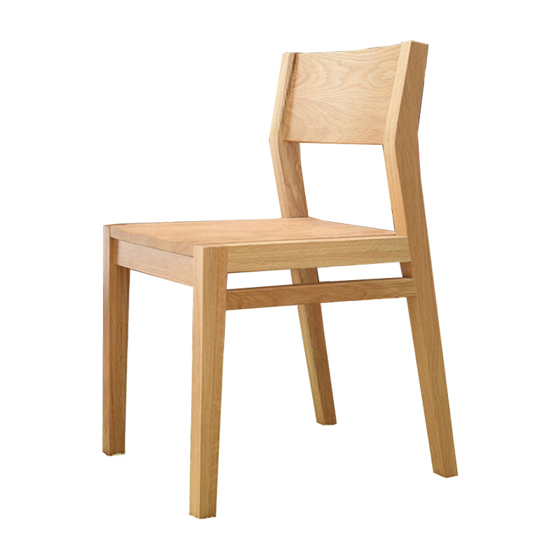 Contemporary Style Dining Chairs Open Back Dining Armless Side Chair with Wooden Legs
