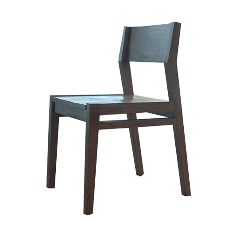 Contemporary Style Dining Chairs Open Back Dining Armless Side Chair with Wooden Legs