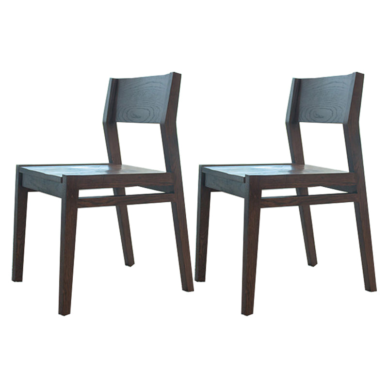 Contemporary Style Dining Chairs Open Back Dining Armless Side Chair with Wooden Legs